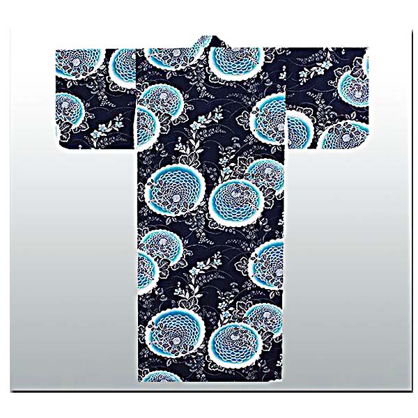 Yukata Kimono blau türkis