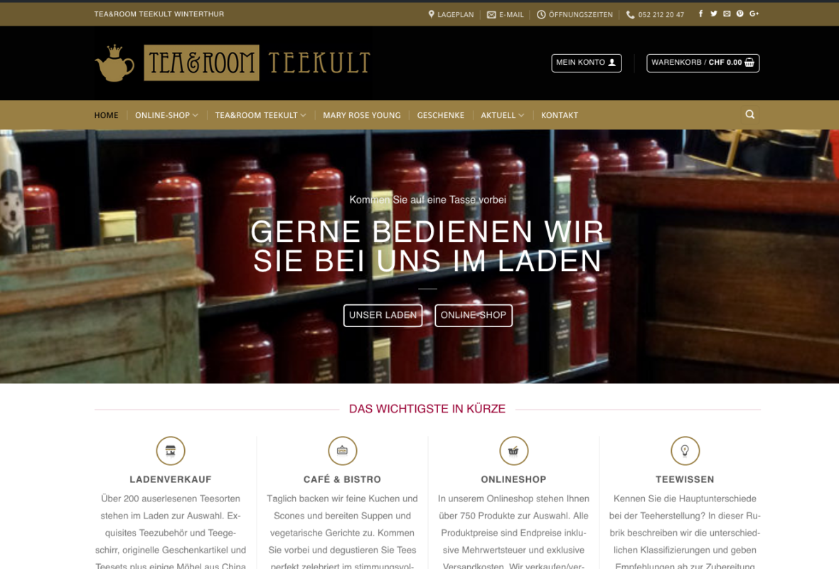 Tearoom Teekult Neue Website