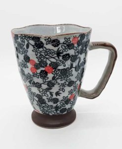 Mug Fleurettes rot schwarz