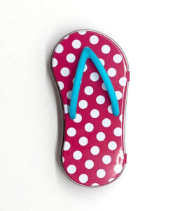Pillendose_Flipflop_pink_dots