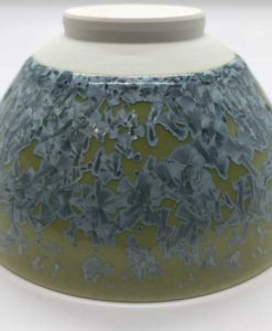 Teeschale Chrystal Flowers gruen tuerkis 1
