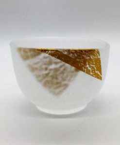 Teeschale Japanglas gold