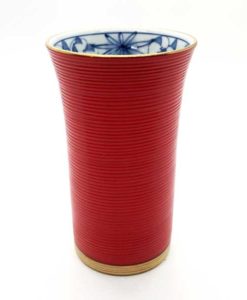 Teeschale rot gold