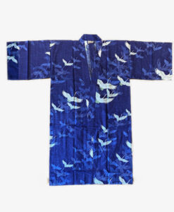 yukata_Kranich_blau_Knielang