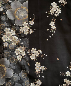 Yukata (Kimono) Plum Black – Bild 3