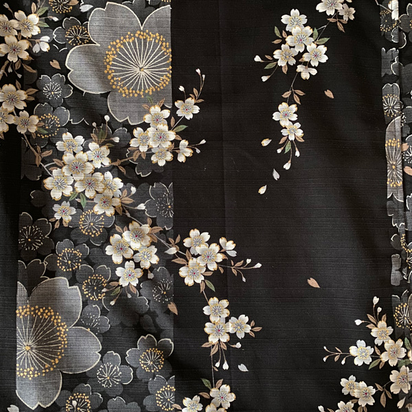 Yukata (Kimono) Plum Black – Bild 3