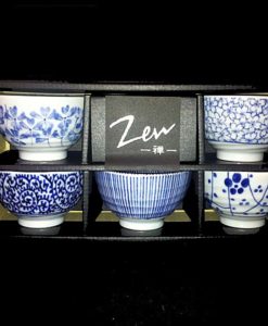 Set 5er Teeschalen Concerto blau weiss