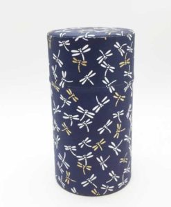 Teedose Libelle blau