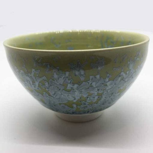 Teeschale Chrystal Flowers gruen tuerkis