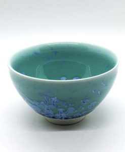 Teeschale_Crystal Flower türkis blau 1