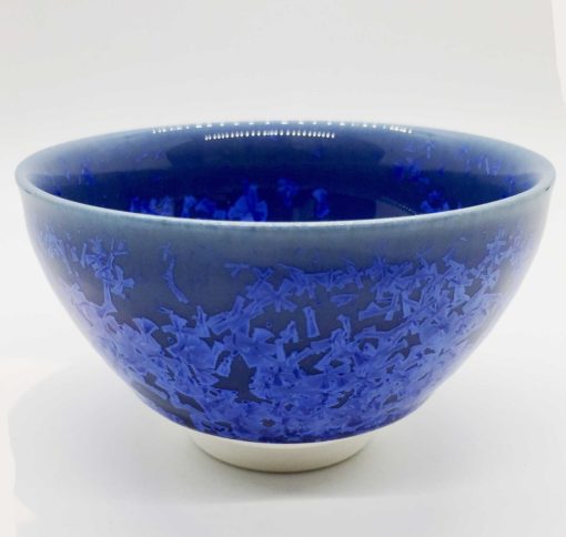 Teeschale Crystal Flower blau